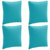 vidaXL H&aacute;tp&aacute;rna PUTTEN 4 db 100% poli&eacute;szter T&uuml;rkiz 40 x 40 x 15 cm