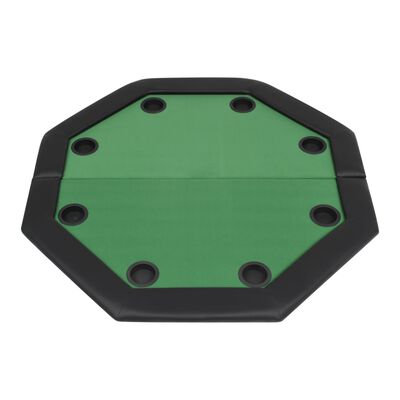 vidaXL 8 személyes, nyolcszögletes, zöld összecsukható pókerasztal