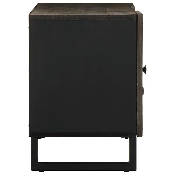 vidaXL fekete t&ouml;m&ouml;r mang&oacute;fa TV-szekr&eacute;ny 105 x 33 x 46 cm