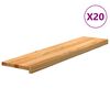 vidaXL 20 db t&ouml;m&ouml;r t&ouml;lgyfa vil&aacute;gosbarna l&eacute;pcsőfokok 110x25x2 cm