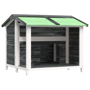 vidaXL sz&uuml;rke t&ouml;m&ouml;r fenyőfa kutyakennel 96x87x80,5 cm