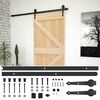 vidaXL Cs&uacute;sz&oacute; ajt&oacute; 100 x 210 cm T&ouml;m&ouml;r Fenyőfa Term&eacute;szetes &eacute;s Fekete