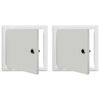 vidaXL Hozzáférési panel 2 pcs Fehér 20 x 20 cm Acél