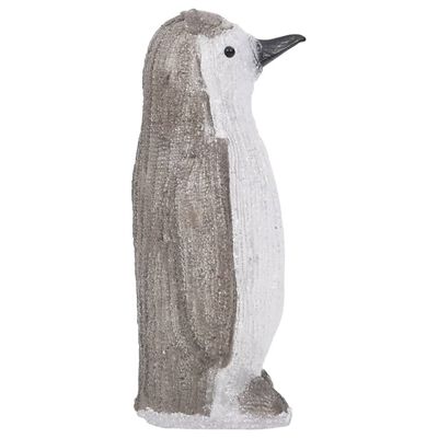 vidaXL LED-es akril karácsonyi pingvinfigura bel- és és kültérre 30 cm