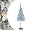 vidaXL Kar&aacute;csonyfa 150 LED-del &aacute;llv&aacute;nnyal Feh&eacute;r 120 cm PE &eacute;s Ac&eacute;l