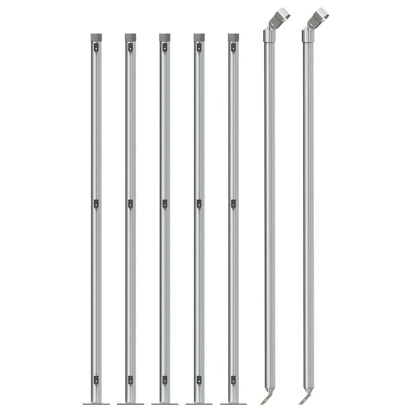 vidaXL ezüstszínű drótkerítés illesztőperemmel 0,8 x 10 m