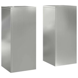vidaXL N&ouml;v&eacute;ny&aacute;llv&aacute;ny 2 db Ez&uuml;st 24 x 24 x 55 cm Horganyzott Ac&eacute;l