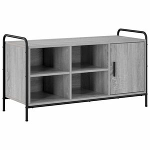 vidaXL Cipőszekr&eacute;ny 100 x 39,5 x 55,5 cm Szerelt Fa Sz&uuml;rke Sonoma