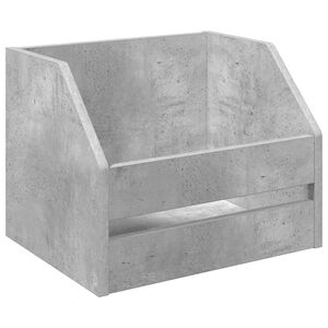 vidaXL Vinyl Album Doboz Betonsz&uuml;rke 38 x 30 x 29 cm Szerelt Fa