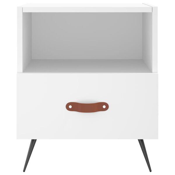 vidaXL feh&eacute;r szerelt fa &eacute;jjeliszekr&eacute;ny 40 x 35 x 47,5 cm