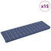 vidaXL Öntapadós lépcsőszőnyegek Csíkos 15 pcs Kék 65 x 21 x 4 cm