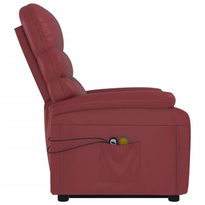 vidaXL bordó műbőr felállást segítő fotel