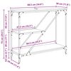 vidaXL Konzolasztal Fekete t&ouml;lgy 88,5 x 30 x 75 cm Faanyag