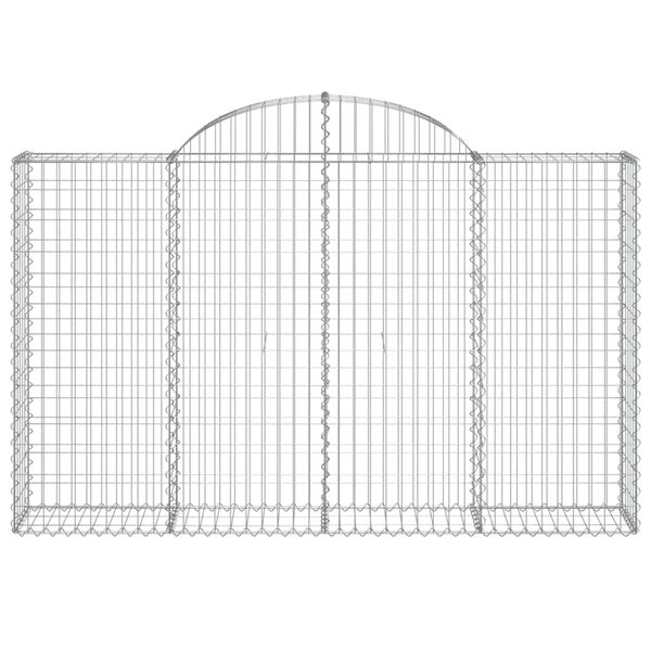 vidaXL 25 db íves horganyzott vas gabion kosár 200x30x120/140 cm