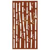 vidaXL bambuszmint&aacute;s corten ac&eacute;l kerti fald&iacute;sz 105 x 55 cm