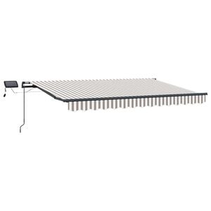 vidaXL Beh&uacute;zhat&oacute; napellenző Vil&aacute;gossz&uuml;rke &eacute;s feh&eacute;r 600 &times; 350 cm