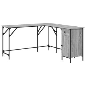 vidaXL sz&uuml;rke sonoma sz&iacute;nű szerelt fa &iacute;r&oacute;asztal 141x141x75 cm
