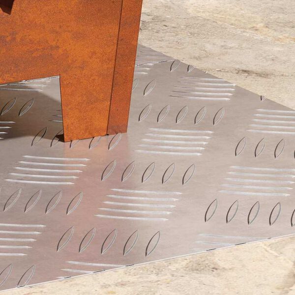 vidaXL L&eacute;pcsőfok N&eacute;gysz&ouml;gletes 2 pcs Ez&uuml;st 60 x 40 cm Alum&iacute;nium