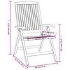 vidaXL 2 db tömör tíkfa dönthető kerti szék