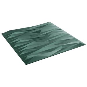 vidaXL Fali panelek 12 db 50 x 50 cm Kő Z&ouml;ld XPS Hab