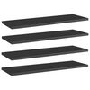 vidaXL 4 db magasf&eacute;nyű fekete forg&aacute;cslap k&ouml;nyvespolc 60 x 20 x 1,5 cm