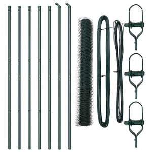 vidaXL Hatsz&ouml;gletű ker&iacute;t&eacute;s talajr&ouml;gz&iacute;tő 10 x 1,4 m PVC-bevonatos ac&eacute;l