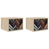 vidaXL Fali &eacute;jjeli szekr&eacute;ny OMMEN 2 db Sonoma T&ouml;lgy 36 x 33 x 25 cm