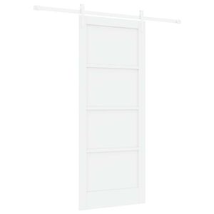 vidaXL Cs&uacute;sz&oacute; ajt&oacute; ORKDAL Feh&eacute;r 83 x 202 cm T&ouml;m&ouml;r Fenyőfa