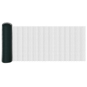 vidaXL Hexagon kerítés Zöld 0,4 x 10 m Acél