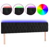 vidaXL fekete b&aacute;rsony LED-es fejt&aacute;mla 180 x 7 x 78/88 cm