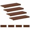 vidaXL L&eacute;pcsőfok 8 db 80 x 25 x 2 cm S&ouml;t&eacute;t Barna T&ouml;m&ouml;r T&ouml;lgyfa