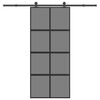 vidaXL tol&oacute;ajt&oacute; vasalattal 90x205 cm edzett &uuml;veg &eacute;s alum&iacute;nium szett