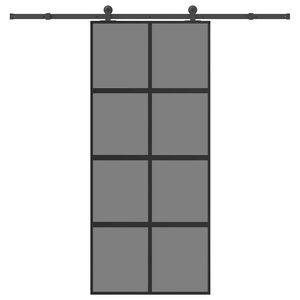vidaXL tol&oacute;ajt&oacute; vasalattal 90x205 cm edzett &uuml;veg &eacute;s alum&iacute;nium szett
