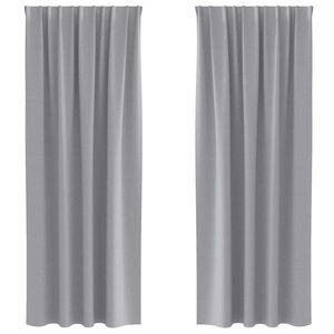 vidaXL Fekete F&uuml;gg&ouml;ny Gyűrűkkel 2 pcs Vil&aacute;gossz&uuml;rke 245 x 140 cm