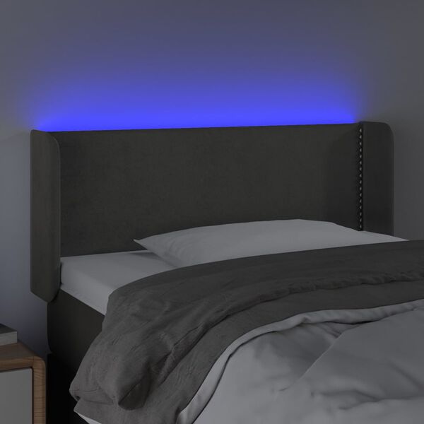 vidaXL s&ouml;t&eacute;tsz&uuml;rke b&aacute;rsony LED-es fejt&aacute;mla 83 x 16 x 78/88 cm