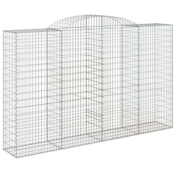vidaXL 6 db &iacute;ves horganyzott vas gabion kos&aacute;r 300x50x180/200 cm