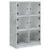 vidaXL betonsz&uuml;rke szerelt fa magasszekr&eacute;ny ajt&oacute;kkal 68 x 37 x 109 cm