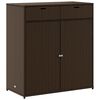 vidaXL barna polyrattan kerti t&aacute;rol&oacute;szekr&eacute;ny 105 x 55 x 113 cm