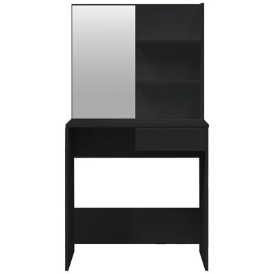 vidaXL fekete fésülködőasztal tükörrel 74,5 x 40 x 141 cm