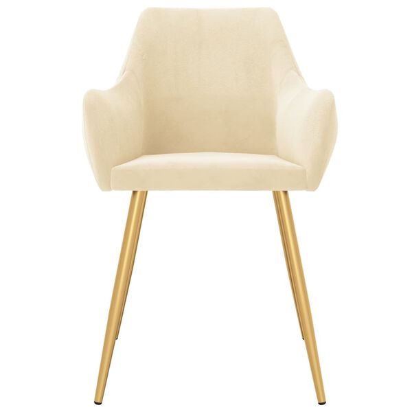 vidaXL 2 db kr&eacute;msz&iacute;nű b&aacute;rsony &eacute;tkezősz&eacute;k