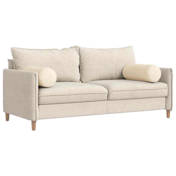 vidaXL Hengerp&aacute;rn&aacute;k 2 pcs Kr&eacute;m &Oslash; 25 x 70 cm B&aacute;rsonyos sz&ouml;vet