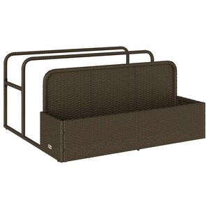 vidaXL barna polyrattan medence melletti &uacute;sz&oacute;t&aacute;rol&oacute; 110x100x57 cm