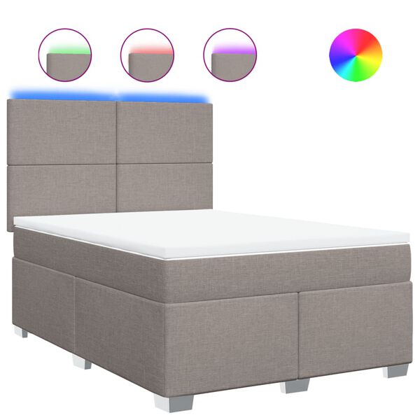 vidaXL t&oacute;psz&iacute;nű sz&ouml;vet rug&oacute;s &aacute;gy matraccal 140 x 190 cm