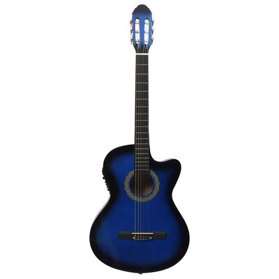 vidaXL 12 darabos 6 húros kék western gitárszett hangszínszabályzóval