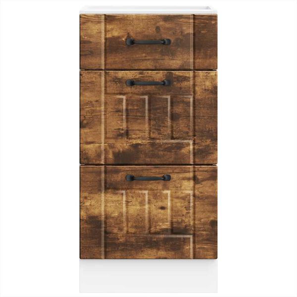 vidaXL Konyhai als&oacute; szekr&eacute;ny Lucca f&uuml;st&ouml;lt t&ouml;lgy szerelt fa