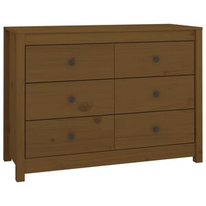 vidaXL m&eacute;zbarna t&ouml;m&ouml;r fenyőfa kisszekr&eacute;ny 100 x 40 x 72 cm