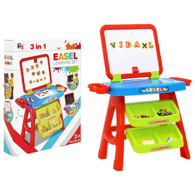 vidaXL 3 az 1-ben festőállvány és tanulóasztal gyermekeknek