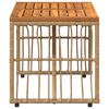 vidaXL K&uuml;lt&eacute;ri Asztal Term&eacute;szetes 80 x 40 x 40 cm Ac&eacute;l &eacute;s poli rattan