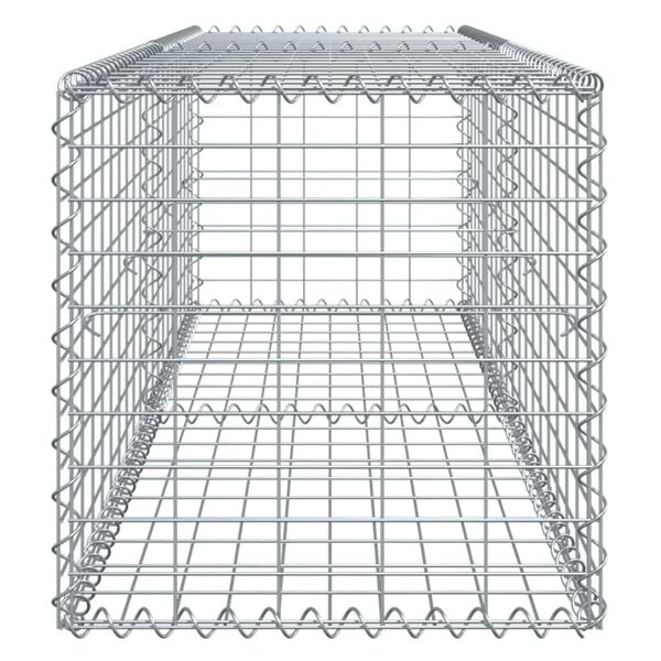 vidaXL horganyzott vas gabion kos&aacute;r fed&eacute;llel 200 x 50 x 50 cm