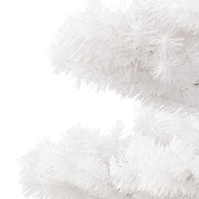 vidaXL fehér PVC kivilágított állványos kacskaringós karácsonyfa 150cm